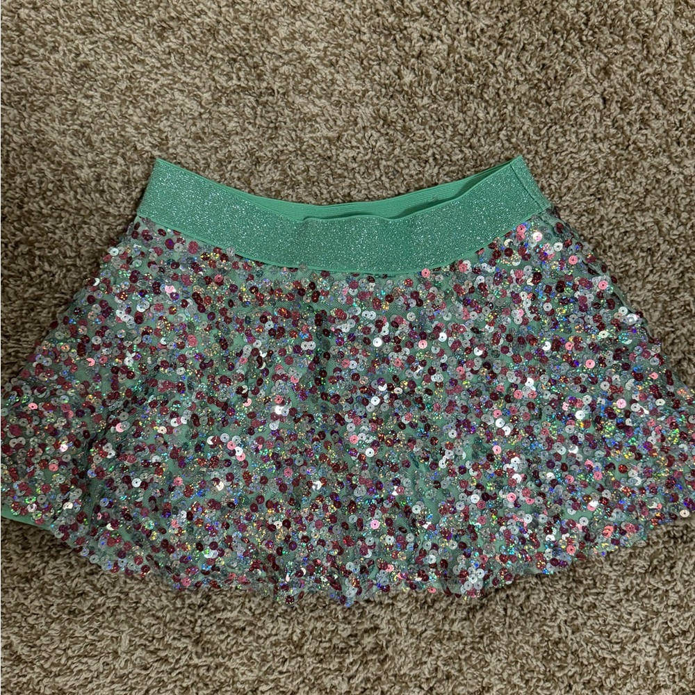 🔥2/$25 Justice Sparkling Sequin Skater Skirt